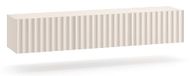 Selsey Derriva Lowboard Tv-meubel, 170 cm, met gegroefde fronten, softclose, hangend, lichtbeige