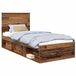 vidaXL Bedframe met hoofdeinde Oudhout 100 x 200 cm Massief grenenhout