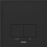 Wisa Delos bedieningsplaat DF aluminium 16x16cm mat zwart