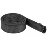 Delock polyester kabelsleeve met ritssluiting | 50mm | hittebestendig | zwart | 1 meter