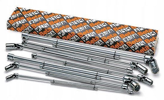 Beta T-sleutelset met cardankoppeling, 18 delig, 6-24mm