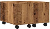 vidaXL Salontafel 60x60x38 cm bewerkt hout oud houtkleurig