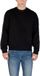 A|X Armani Exchange Round Neck Long Sleeve Knitwear - Black Sweaters
