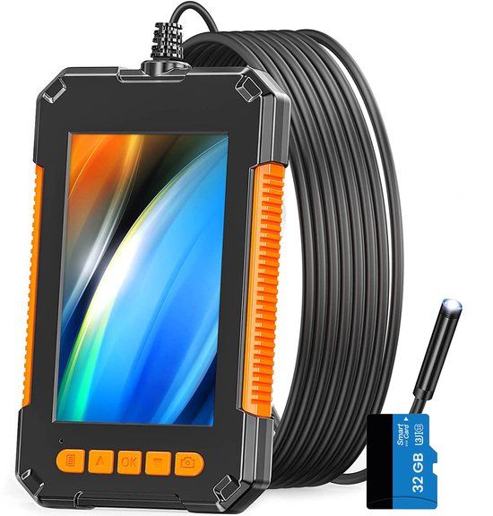 Strex Inspectiecamera met Scherm 10M - 1080P HD - 4.3 inch LCD - IP67 Waterdicht - LED - Endoscoop - Incl. 32GB microSD