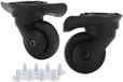 Sans marque 2 pièces Roues de valise Bagages Pivotantes Remplacement de roue Noir Voyage Douane Boîte Roues poreuses Spinners Accessoires de réparation de roue