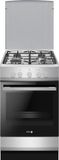 FAGOR Gazfornuis FACG202S, 4 pits gaz, 74 litre, 50 x 60 cm, argent, convection naturelle