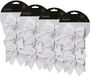 Decoris Kerstornamenten strikken - 12x - velvet wit - 9 x 10 cm