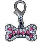 Freedog Hanger met strik, kleurrijke stenen