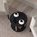 en.casa Table d'appoint Ves ronde Ø42x49 cm aspect marbre noir et aspect bois