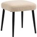 Pangivo Pouf Repose-pieds Tabouret Rembourré Aspect Cachemire Pieds En Acier Beige 42 X 42 X 44 Cm