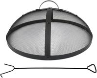Relaxdays Vonkenscherm - Ø 50 cm - Zwart
