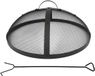 Relaxdays Vonkenscherm - Ø 50 cm - Zwart