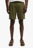 Superdry & Co Superdry Premium Gestructureerde Chino Shorts Heren Korte broeken Katoen Linnen Olijfkleurige pied-de-poule Maat 32