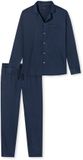 SCHIESSER Pyjama Lang Heren Donkerblauw Katoen XL