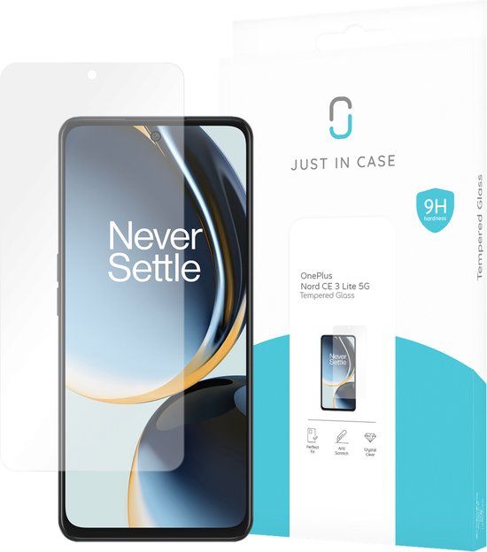 Just in Case OnePlus Nord CE 3 Lite 5G Tempered Glass - Screenprotector - Clear
