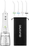 Auronic Waterflosser - Monddouche Elektrisch - 3 Standen - Draadloos en Oplaadbaar - 300 ml - 4 Opzetstukjes - Wit