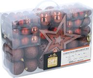 Giftsome Kerstballen Set Brons - 101 Stuks Kunststof Kerstballen - Incl. Piek - 3/4/6 cm