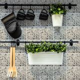 Ambiance Sticker Zelfklevende tegelmuurstickers voor keuken en badkamer - 24 LORA Terrazzo tegelstickers - 24 stickers 10x10cm