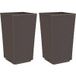 Maison Exclusive - Lot de 2 bacs à plantes marron 32,5 x 32,5 x 57 cm en polypropylène