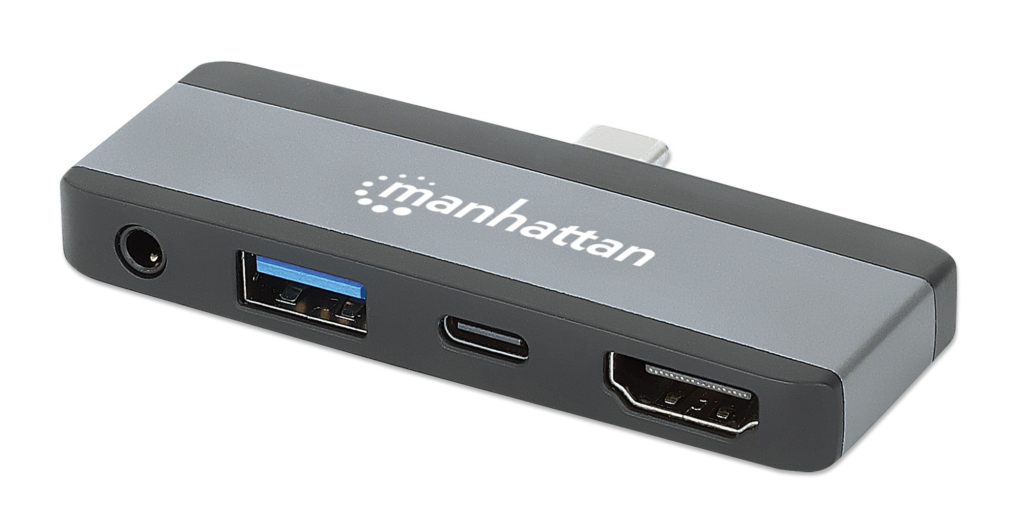 Manhattan USB-C 4-in-1 Dockingstation met HDMI, USB-A, USB-C PD en 3,5 mm audio