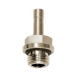 Riegler Schroefdraad-steeknippel "click-clock", G 1/8 a, voor buitenslang Ø 5 mm, werkdruk max. 16 bar, messing vernikkeld