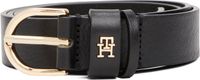 Tommy Hilfiger Ceinture en cuir Essential Effortless Noir Unisex Adultes Boucle classique Ceinture de pantalon