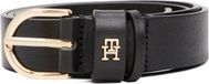 Tommy Hilfiger Ceinture en cuir Essential Effortless Noir Unisex Adultes Boucle classique Ceinture de pantalon