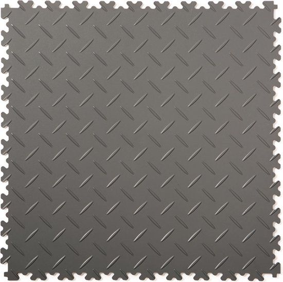 PVC kliktegel diamant - Donkergrijs - 2,5m² - 50x50cm - 4mm - Set van 10 tegels