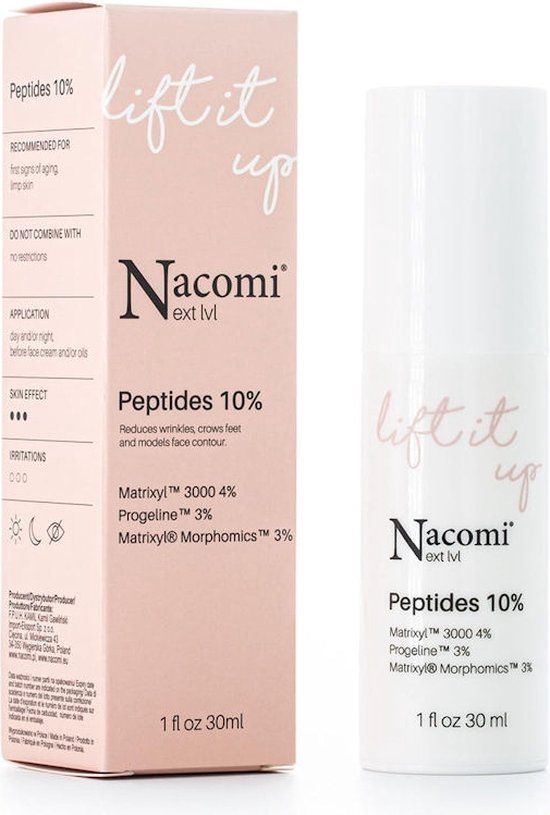 Nacomi Lift It Up Peptides Serum 10% 30ml - Unisex - Hydraterend - Verzorgend