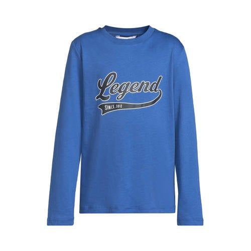 Anytime longsleeve met printopdruk blauw