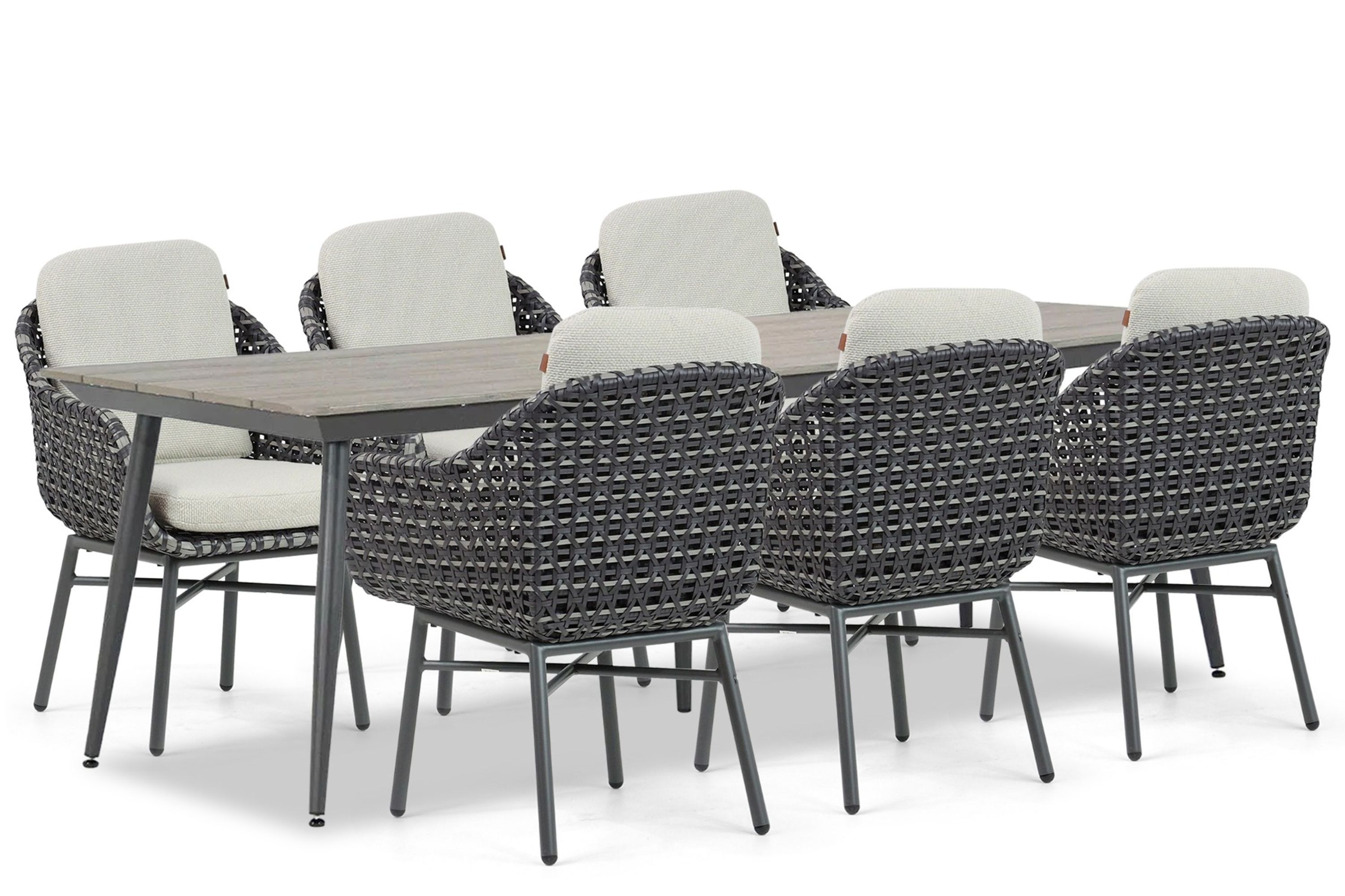 Santika Furniture Santika Yovan/Matale 240 cm dining tuinset 7-delig