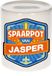 Bellatio Decorations Spaarpot met naam - Jasper - Keramiek - Wit