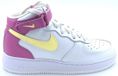 Nike Air Force 1 Mid Baskets pour femme blanc rose cuir taille 40
