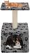 vidaXL Kattenkrabpaal - Grijs met pootafdrukken - 55 cm