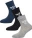 Hummel Kindersokken Sutton, Set van 3, Schoenmaat 24-27, Zwart/Grijs Melange/Blauw Nacht