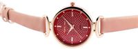 Excellanc Montre femme 1900235-005 couleur rosé avec cadran rouge et bracelet rose saumon - étanche 3 ATM, diamètre 32 mm