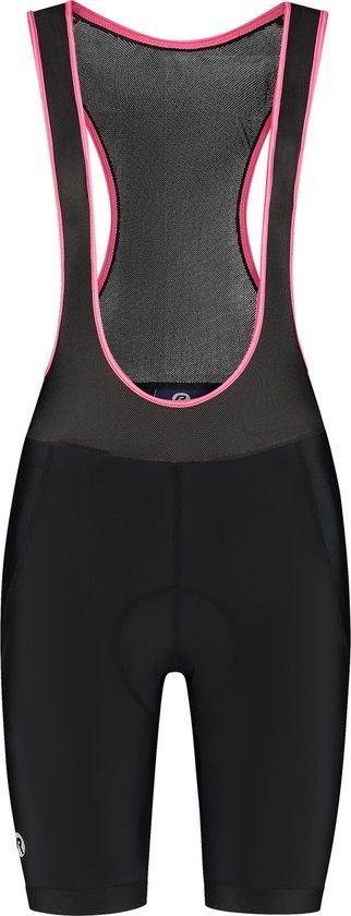 Rogelli Core Korte Fietsbroek Dames - Bretels - Zwart Roze - L