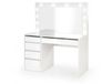 Coiffeuse design blanc à LED + miroir