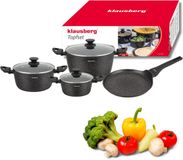Klausberg KB-7962 Pannenset 7 Delig Zwart