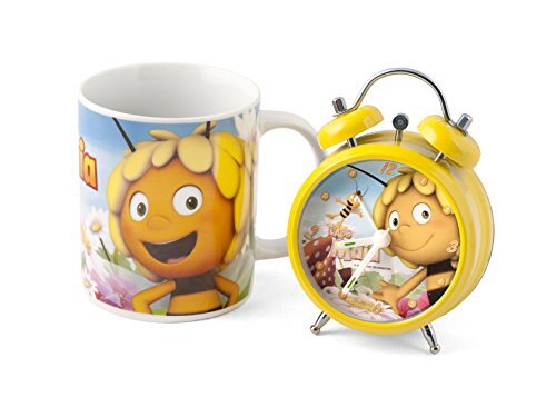 Home Disney Mug porseleinen wekkerset, motief: Maia Aro, van kunststof, metaal, meerkleurig, 2 stuks