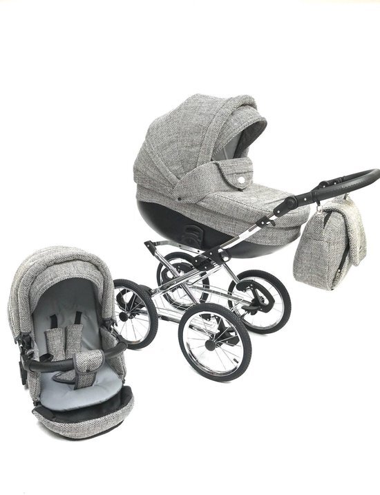 P'tit Chou - Trento Classic - bouclÃ© stof - kinderwagen, draagmand en buggy - gratis accessoires