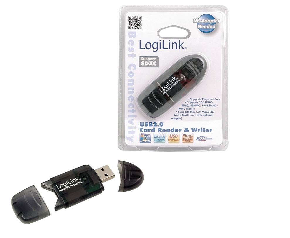 LogiLink Cardreader USB 2.0 Stick external for SD/MMC