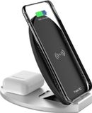 HAVIT W3005 Chargeur 2en1 Chargeur sans fil 10W Station de recharge pour téléphone portable Noir