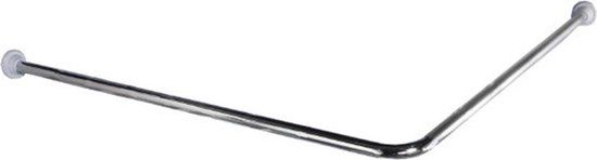 Kleine Wolke Douchegordijnstang - Ø 25 mm - RVS - 90 cm - Hoek