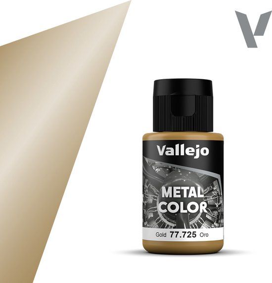 Vallejo 77725 Metal Color Gold - 32ml Acrylic Paint