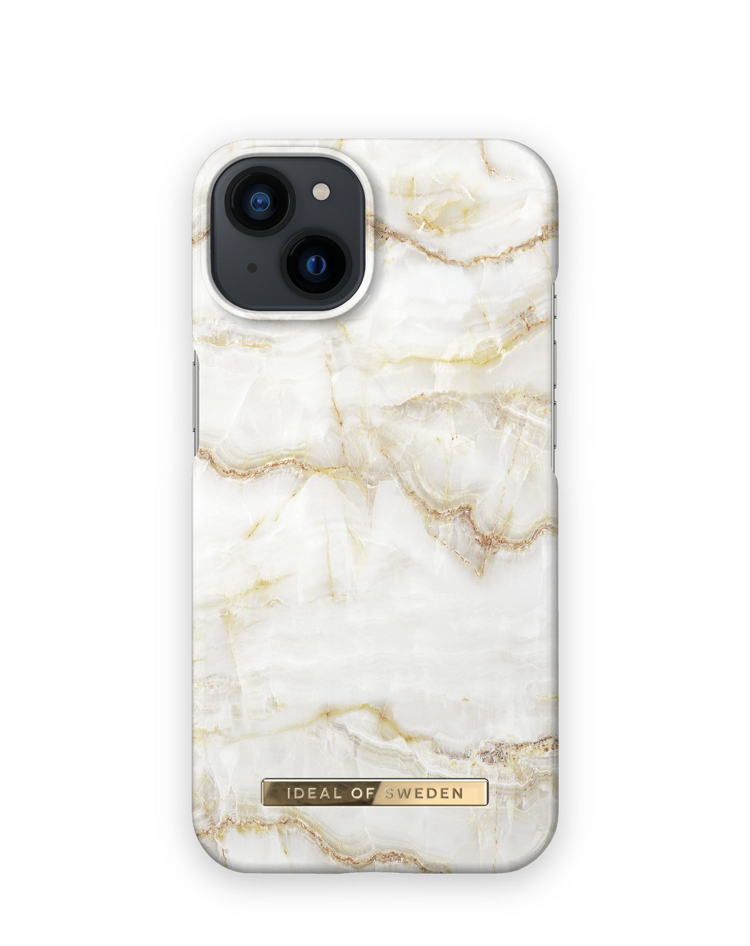 iDeal of Sweden iPhone 13 Hoesje - Golden Pearl Marble - Goud/Marmerkleur/Parel