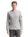 Tom Tailor Pull en maille à torsades - Taille XXL - gris blanc cassé chiné