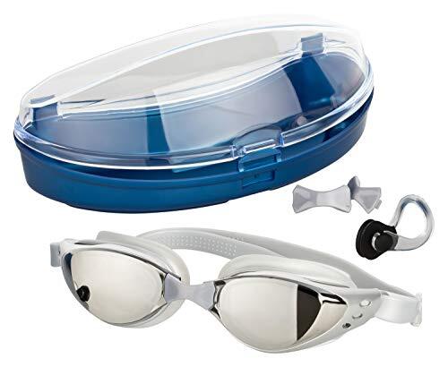 ELVEDO Premium zwembril versie 2022 | Duits merk | met ClearviewXXL incl. neusclip 3.0 | sport en vrije tijd set | anti-condens duikbril met UV-bescherming voor helder zicht onder water zonder aanslag