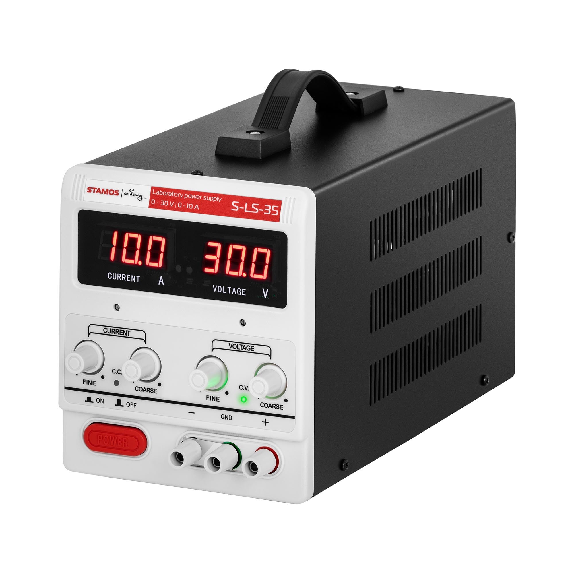 Stamos Soldering Laboratorium voeding - 0-30 V, 0-10 A DC, 300 W