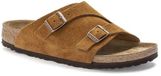 Birkenstock Zurich Cuir suédé Étroit Marron Femme Taille 40 Claquettes